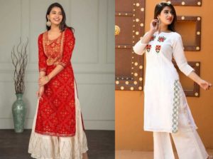 20 Best Side-Cut Kurti Design with Plazo