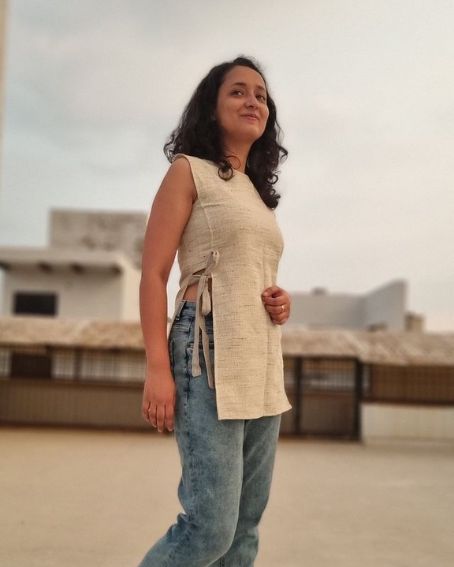 Side Slit Short Kurti with Jeans