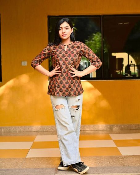 Summer Wear a Chocolate Brown Cotton Kurti