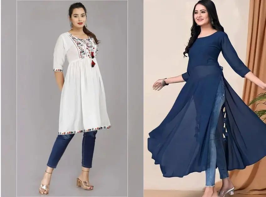 Denim Fabric Colors Casual Wear Western Kurti at Rs 800 in Rajkot | ID:  18886667533