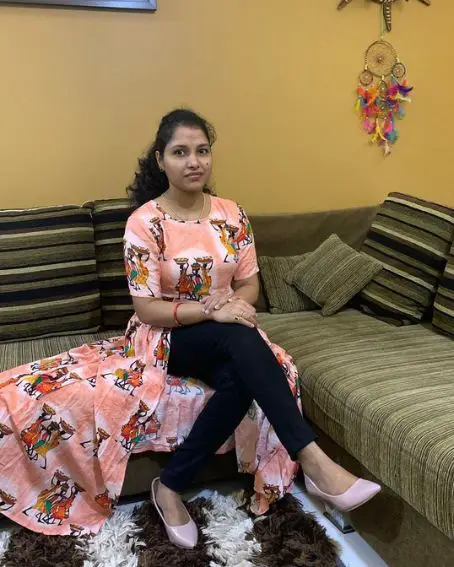 Tribal Print Rayon Kurti with Denim