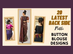 Back Side Potli Button Blouse Designs