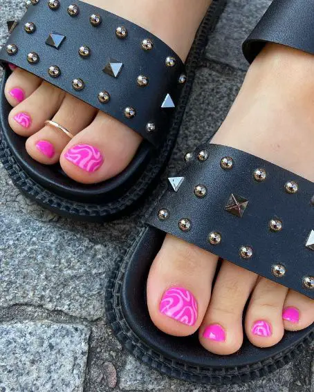 Barbie Pink Toes Nail Art By Shelley Graham