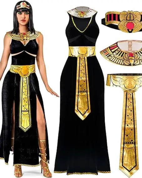 Black Cleopatra Dress Costume