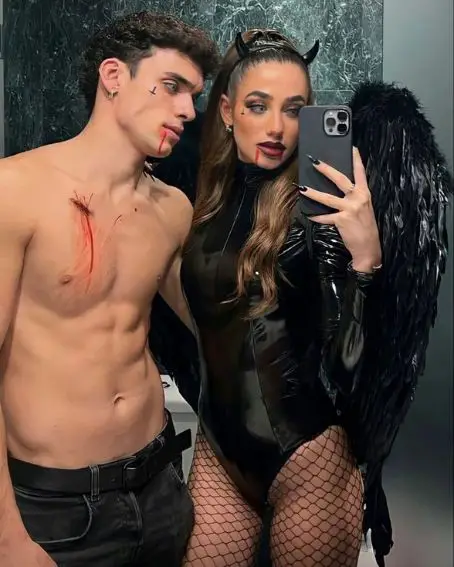 Black Angel Couple Halloween Costume Idea