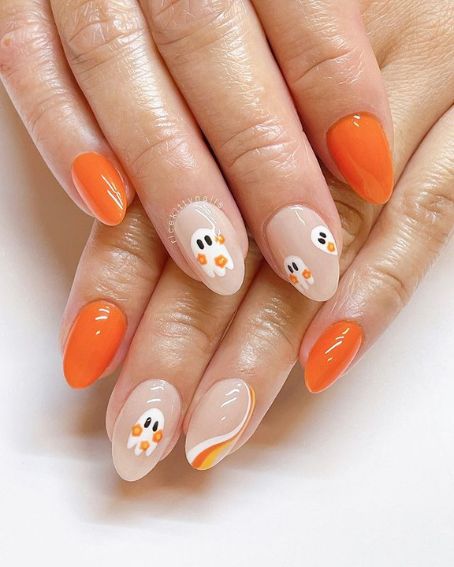 Candy Corn Halloween Nails Designs By Rice Kitty