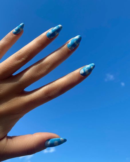 Clouds On Sky Blue Nails