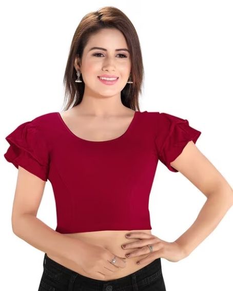 Cotton Lycra Non-Padded Stretchable Blouse