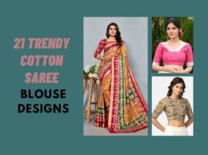 Cotton Saree Blouse Designs