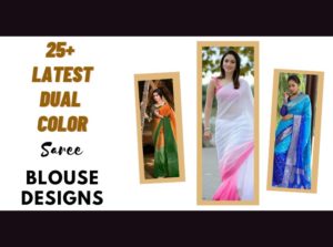 Dual Color Saree Blouse Designs