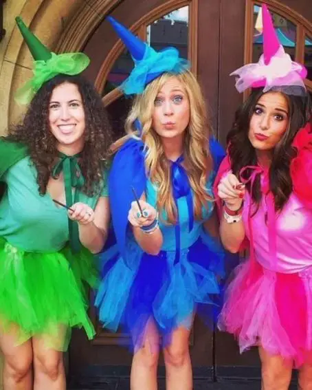 Flora, Fauna, and Merryweather from Sleeping Beauty Halloween Costume