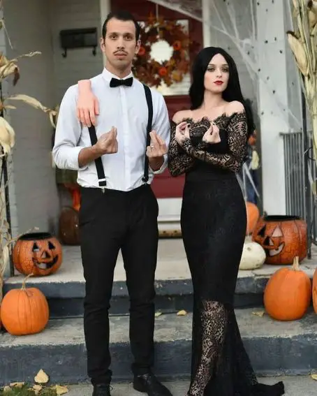Gomez and Morticia Addams Family Halloween Costume Idea