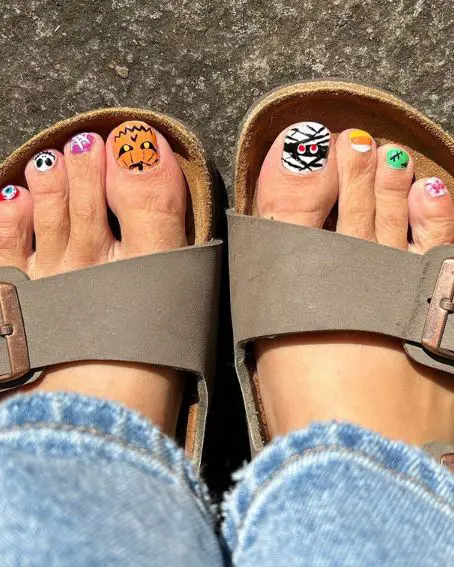 Halloween Toe Nail Art By Scratch Magazine