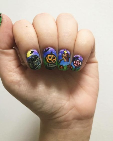Halloween Town Nails