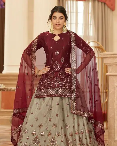 Maroon Color Designer Lehenga Choli