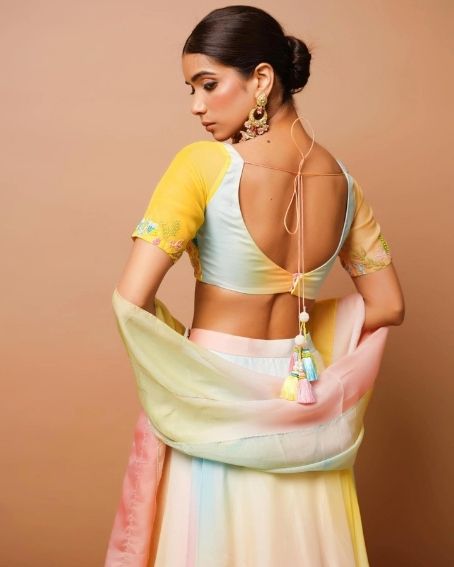 Multicolor Lehenga with Latkan Blouse