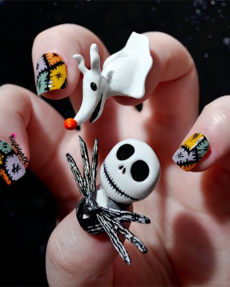 Nightmare Before Christmas 3D Nails