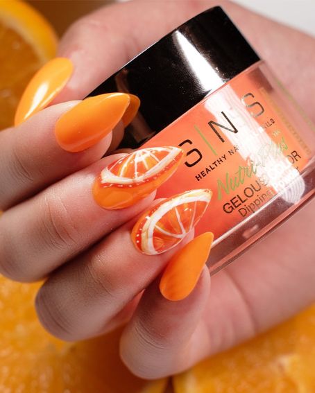 Orange Slice Nail Art