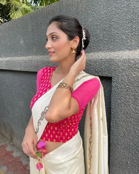 Pink Stretchable Saree Blouse