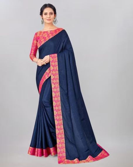 Silk Saree with Jacquard Lace Border