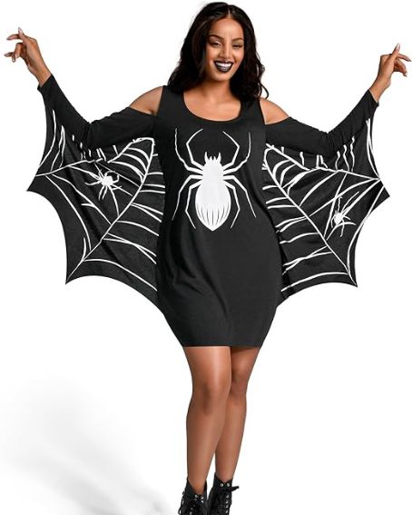 Women's Glow in The Dark Halloween Bat Wings Costume