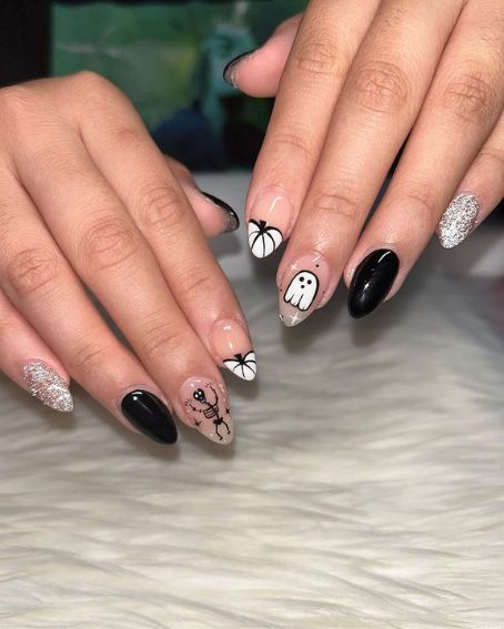 acrylicnails halloween nail design By Murfreesboro Nail Tech