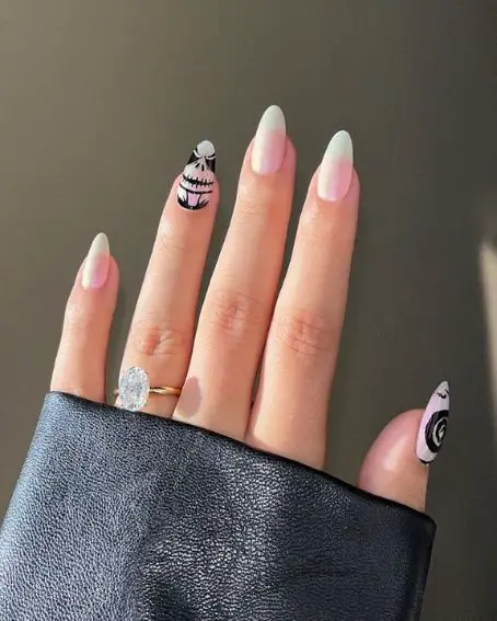 halloween nail inspo nightmare before christmas By Samantha Jade