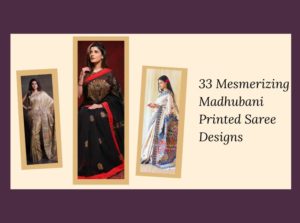 33 Mesmerizing Madhubani Printed Saree Designs