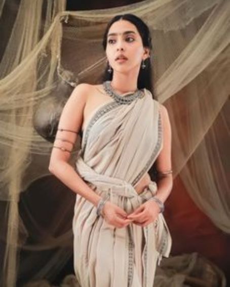 Beige Color Saree without Blouse