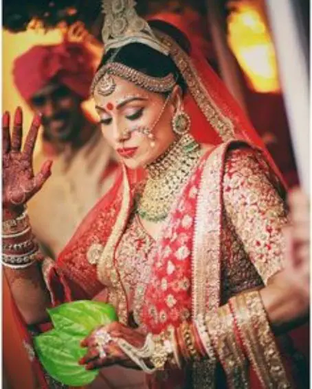 Bengali Bride in Red Saree