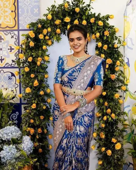 Blue Bridal Inspiration Wedding Saree