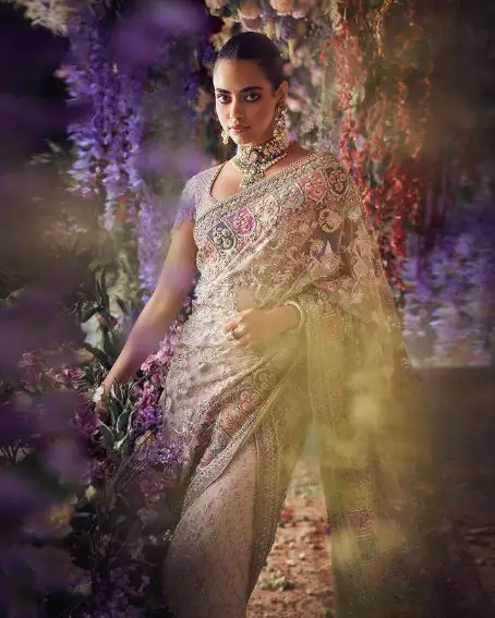 Bridal Pastel Saree for Wedding Look