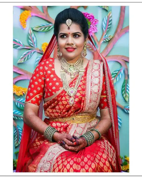 Bridal Red Kanjeevaram Wedding Saree