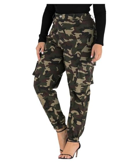 Camo Casual Cargo Joggers Trousers Hip Hop Rock Trousers