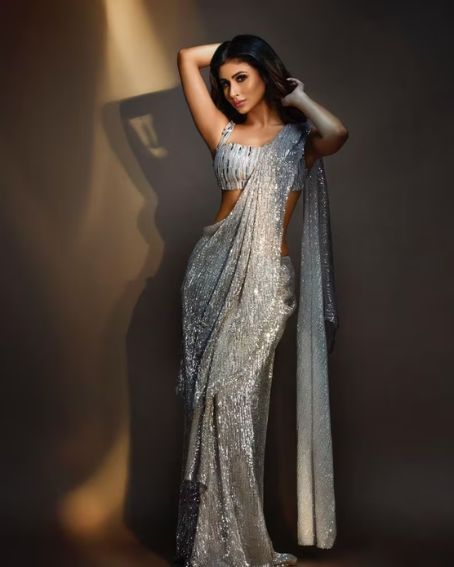 Georgette Sequence Saree Party Wear Saree Bollywood Style