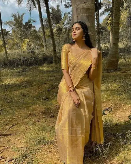 Gold Soft Tissue Saree