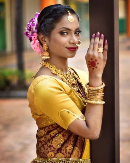 Gorgeous Beautiful Maroon Wedding Saree with Gold Blouse