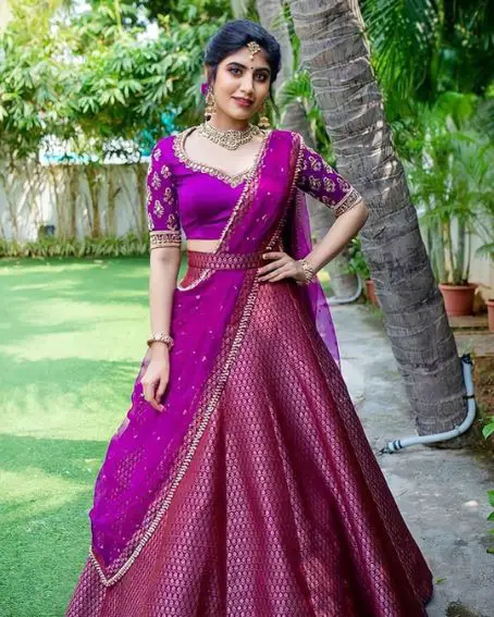 Half Saree Style