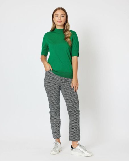 Jacquard Stretch Pull On Pant