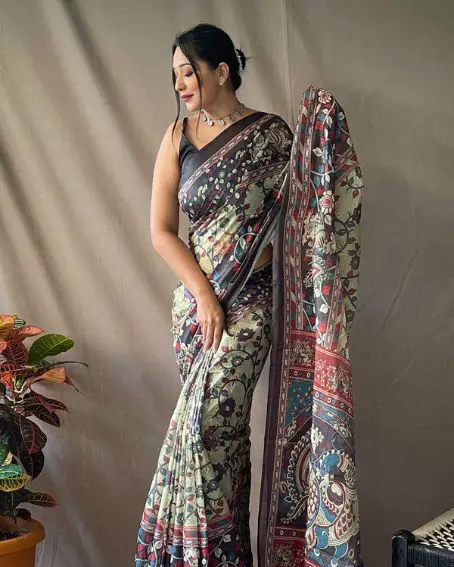 Kalamkari Saree Drape (Andhra Pradesh)