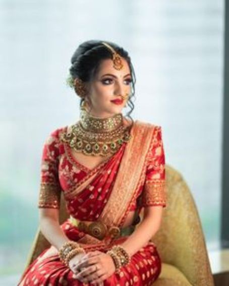 Kanjivaram Red Saree For Wedding