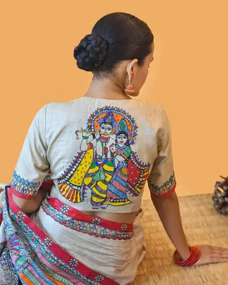 Madhubani Paintings Hand Painted Madhubani 'Vishnu Avatar'