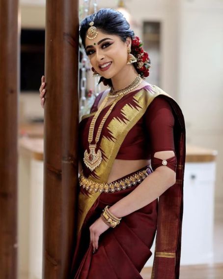 Maroon Bridal Wedding Saree Blouse