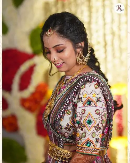 Multicolor Striking in Ethnic Wear at her Bridal Function