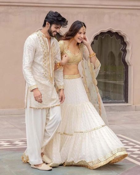 Off-white Exclusive Fancy Lehenga for Brother's Wedding