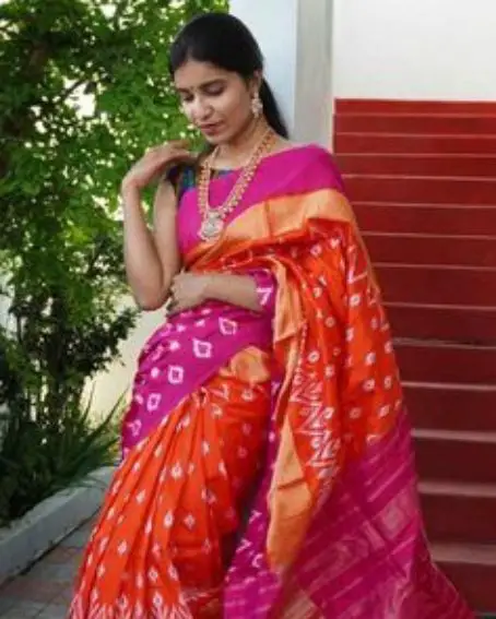 Pochampally Ikat Saree Drape (Telangana)