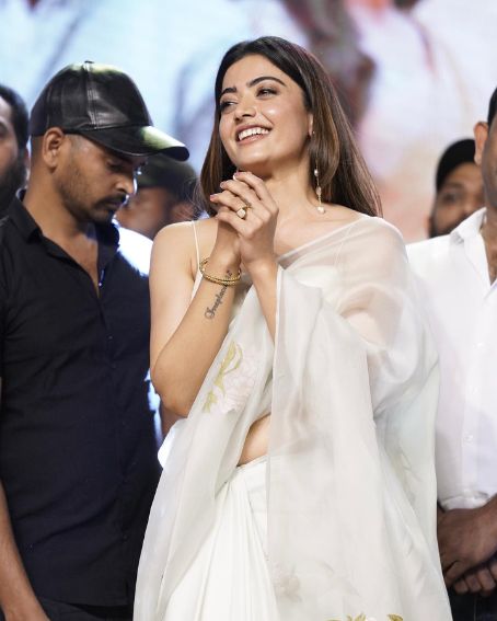 Rashmika in White Saree