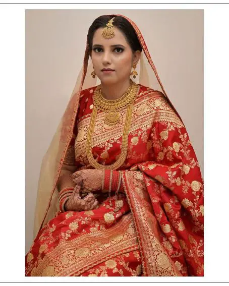 Red Designer Silk Sarees For Wedding Reception