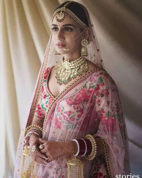Sanjana Sanghi's Pink Wedding Dress