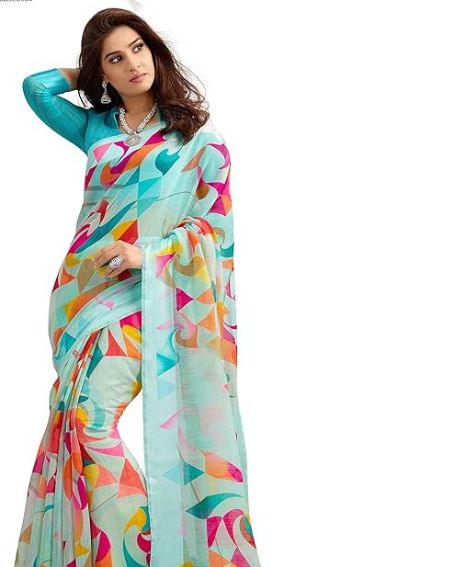 Shangrila Designer Women's Cotton Linen Saree With Blouse Piece